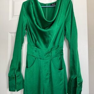 Hanifa Vibrant Green Long Sleeve Dress